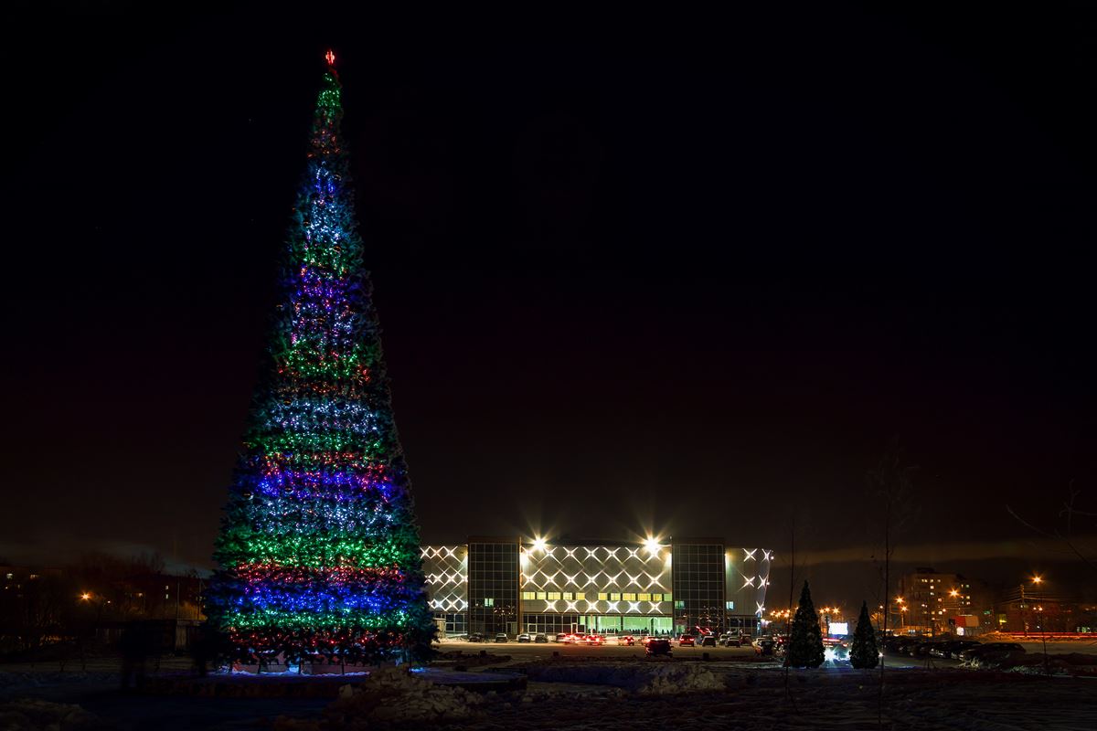 Commercial Holiday Tree Lighting