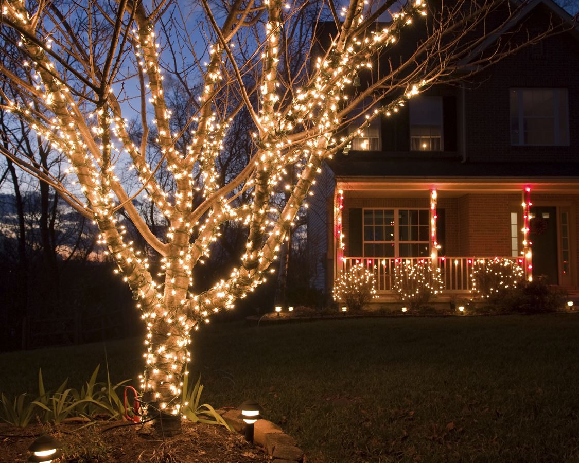 Christmas lighting installation