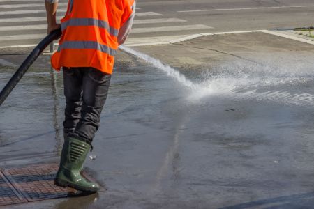 Parking lot cleaning