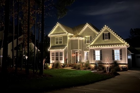 Christmas lighting installation